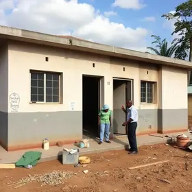 obra da nova unidade de saúde do Jambeiro